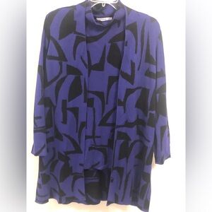 Chico’s NWT Travelers beautiful abstract jacquard cardigan sweater/jacket & top